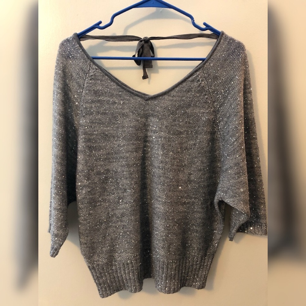 Loft Sparkly Cropped Sweater